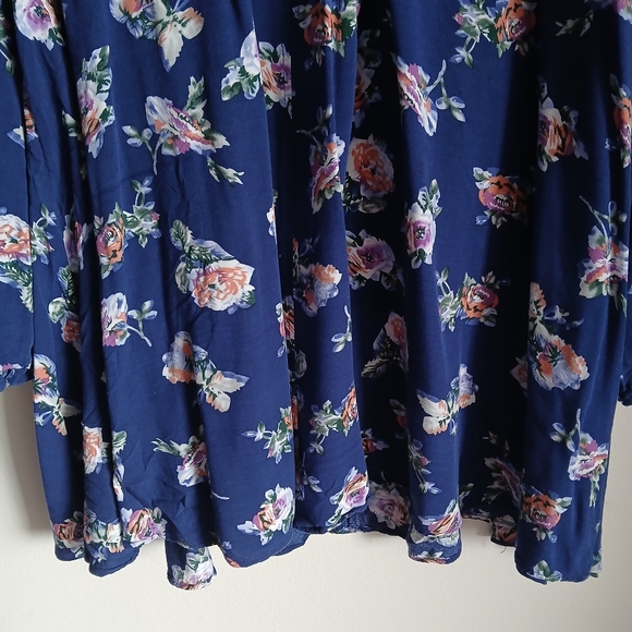 Umgee Blue Floral Tunic or Dress  Size XL - Picture 3 of 11